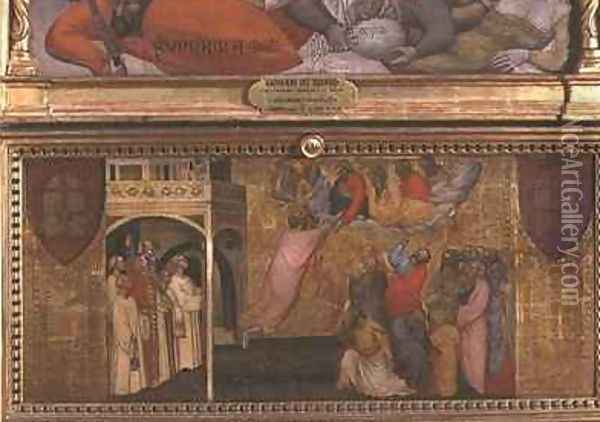 The Ascension of St John the Evangelist Oil Painting - Niccolo del Biondo Giovanni di