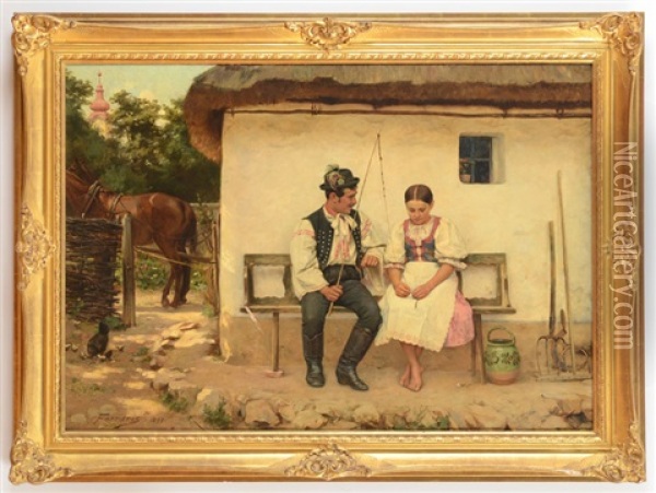 An Afternoon Respite Oil Painting - Arthur von Ferraris