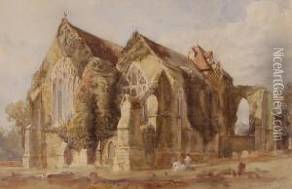 Ruinsat Winchelsea Oil Painting - William Collingwood Smith