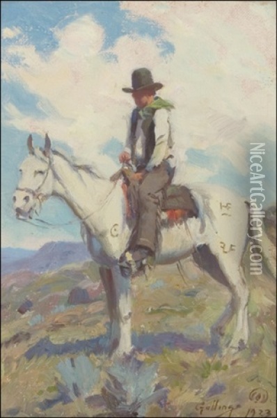 Herd Boss Oil Painting - Elling William Gollings
