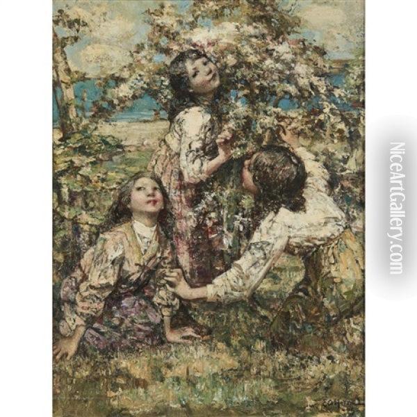 The Lark's Song Oil Painting - Edward Atkinson Hornel