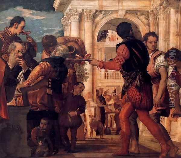 Marriage at Cana (detail) 2 Oil Painting - Paolo Veronese (Caliari)