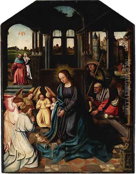 The Adoration of the Shepherds Oil Painting - Netherlandish School