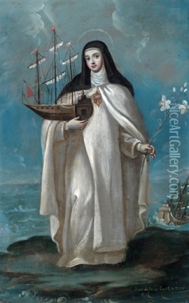 Santa Maria De Cervello Oil Painting - Jose De Paez