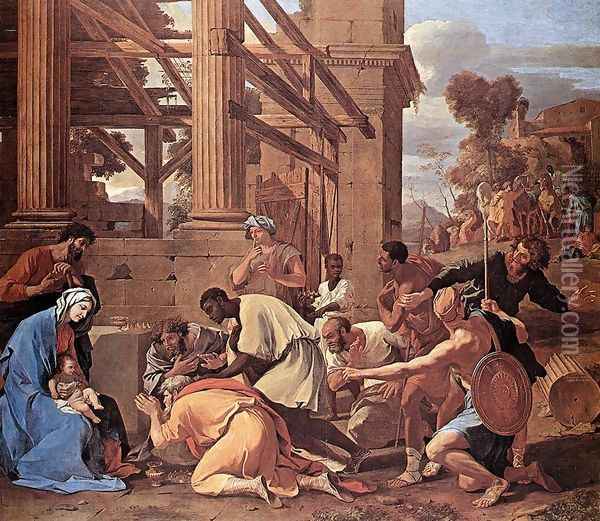 Adoration of the Magi 1633 Oil Painting - Nicolas Poussin