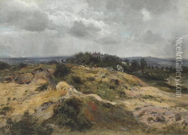 A View Of Hampstead Heath Oil Painting - Frederick Waters Watts