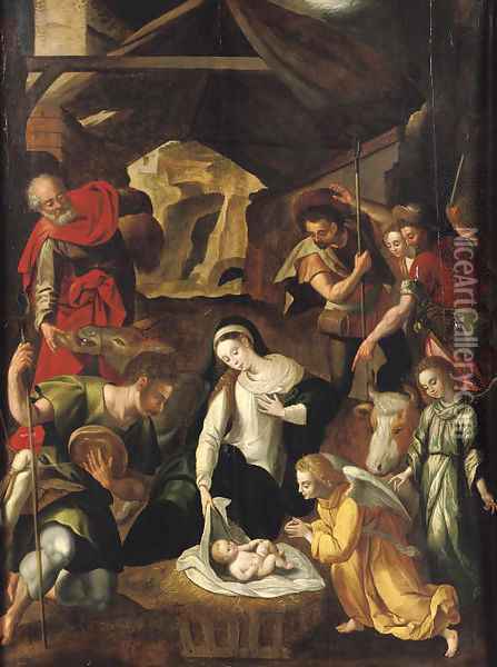 The Adoration of the Shepherds Oil Painting - Cornelis De Baellieur I
