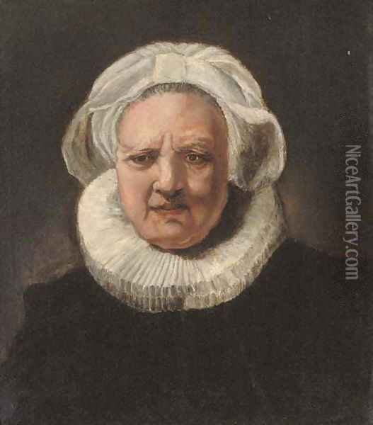 Portrait of an old woman, aged 83 Oil Painting - Rembrandt Van Rijn