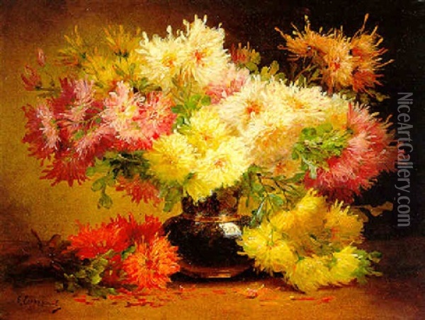 Le Bouquet Colore Oil Painting - Edmond Van Coppenolle