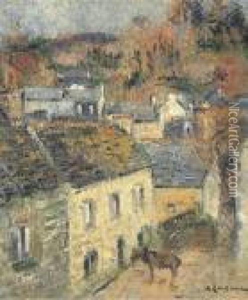 Maisons A Pont-aven (finistere), L'auberge Oil Painting - Gustave Loiseau
