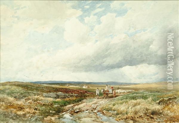 Market Day- Across The Moor Oil Painting - Edmund Morison Wimperis