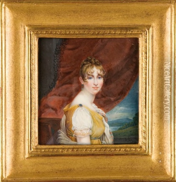 La Reine Hortense De Trois-quarts Face Oil Painting - Francois Pascal Simon Gerard
