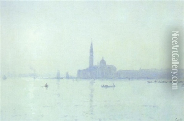 Venise San Giorgio, Effet Du Matin Oil Painting - Marie Joseph Leon Clavel