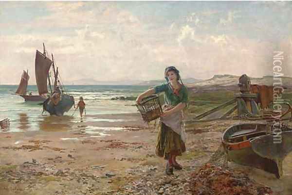 Unloading the catch Oil Painting - Francis Sydney Muschamp