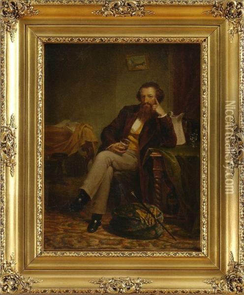 Portrait Of A Gentleman Oil Painting - Osbert Burrloomis