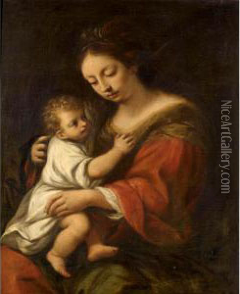 The Madonna And Child Oil Painting - Giuseppe Nuvolone