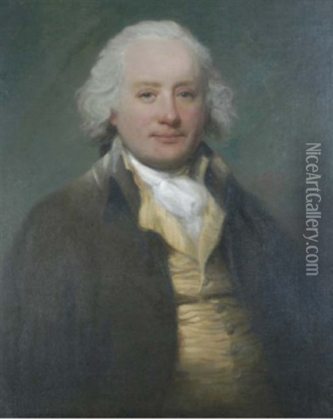 Portrait Of Sir John Stuart, Bart Of Castlemilk Oil Painting - George Romney
