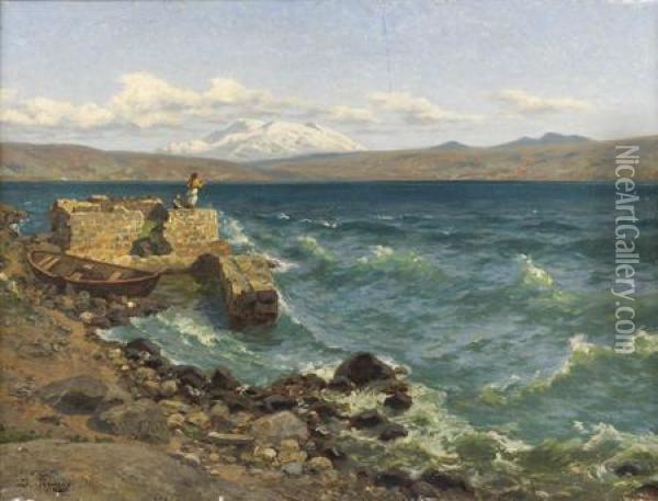 Vue Presumee De La Mer Caspienne Oil Painting - Ludwig Fried. Julius Runge