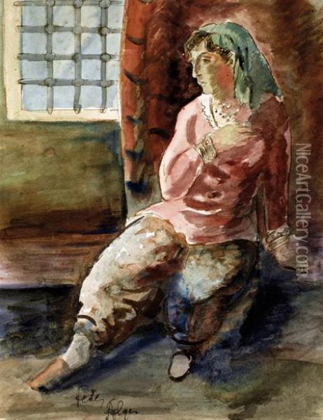 Jeune Femme D'alger Oil Painting - Adolphe Feder