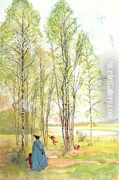 Outing Oil Painting - Carl Larsson
