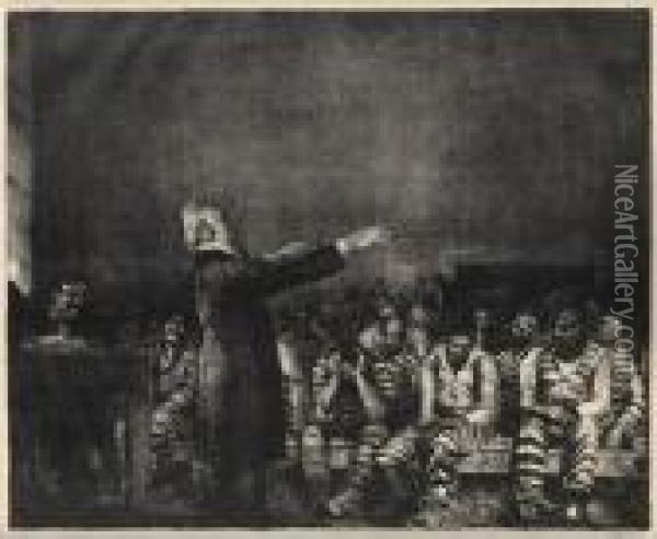 Benediction In Georgia Oil Painting - George Wesley Bellows