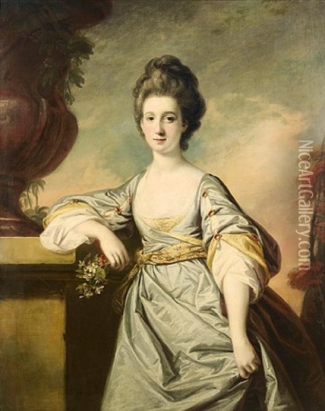 Portrait Of Lady Elizabeth Lee Oil Painting - Francis Cotes