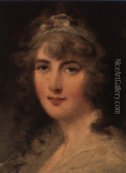 Damportratt- Skiss Oil Painting - Thomas Lawrence