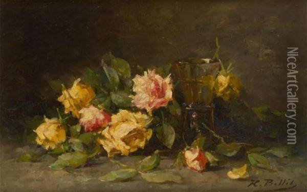 Jetee De Roses Oil Painting - Hubert Bellis