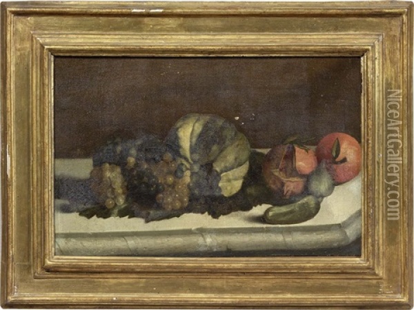 Natura Morta Con Frutta E Ortaggi Oil Painting - Bartolomeo Manfredi