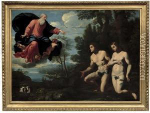 Scacciata Dal Giardino Dell'eden Oil Painting - Giacinto Gimignani