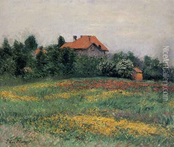 Norman Landscape Oil Painting - Gustave Caillebotte