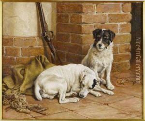 Waiting For Master Oil Painting - Frank Paton