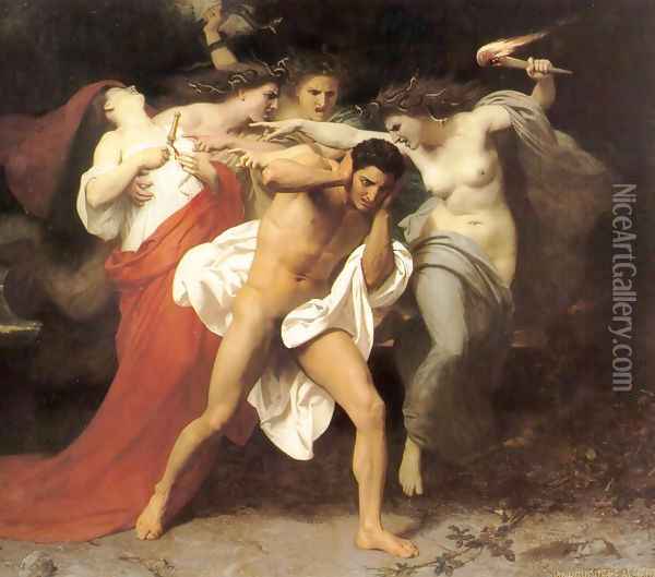 Orestes Pursued by the Furies Oil Painting - William-Adolphe Bouguereau