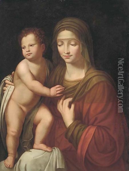 Virgin and Child Oil Painting - Bernardino Luini