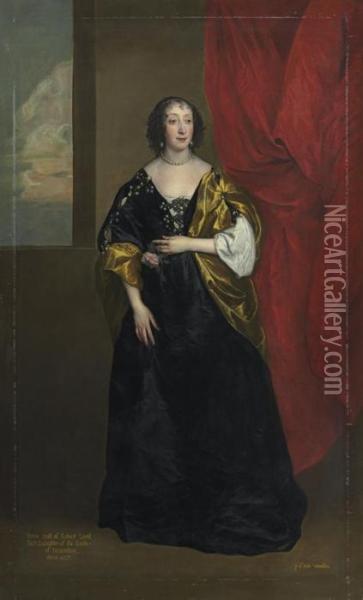 Portrait Of Anne Cavendish Oil Painting - Sir Anthony Van Dyck