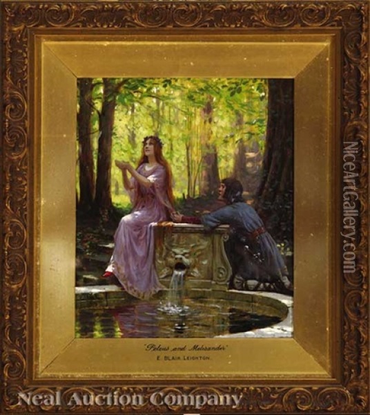 Peleus And Melisander Oil Painting - Edmund Blair Leighton