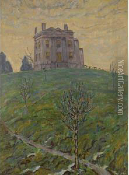 The Hill House Mansion Oil Painting - Allen Tucker