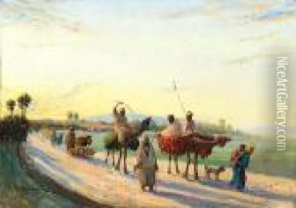 La Caravane. Oil Painting - Vincent Manago