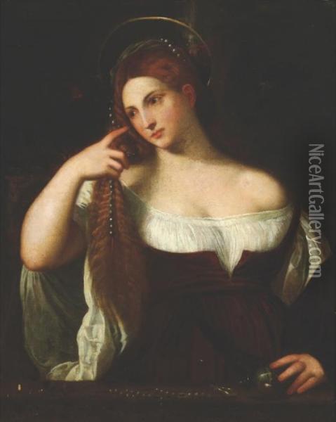 Mary Magdalene Oil Painting - Tiziano Vecellio (Titian)