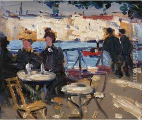A Cafe Scene Oil Painting - James Wilson Morrice