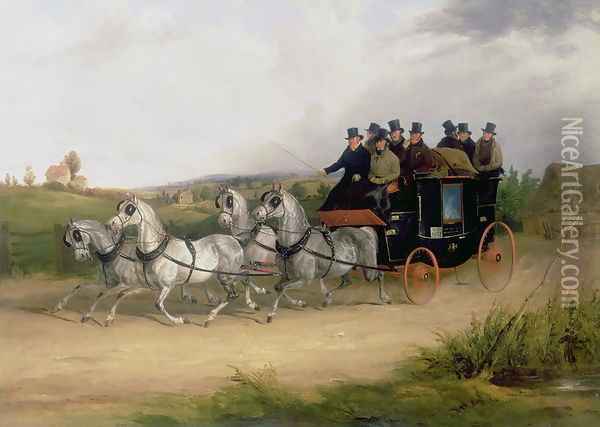 The London to Brighton Stage Coach Oil Painting - William Joseph Shayer