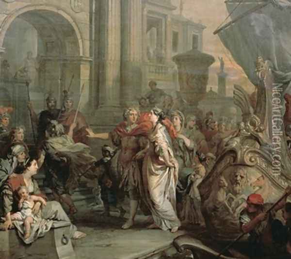 The Disembarkation of Cleopatra at Tarsus Oil Painting - Gerard de Lairesse