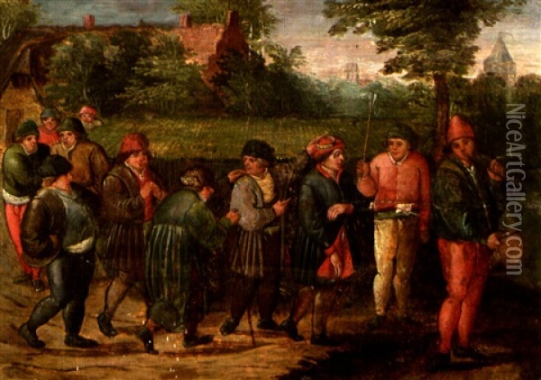 Le Cortege Du Fiance Oil Painting - Pieter Brueghel the Younger