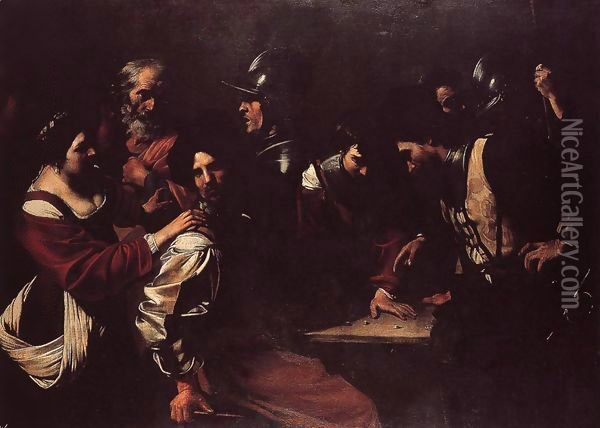 The Denial of St Peter Oil Painting - Bartolomeo Manfredi
