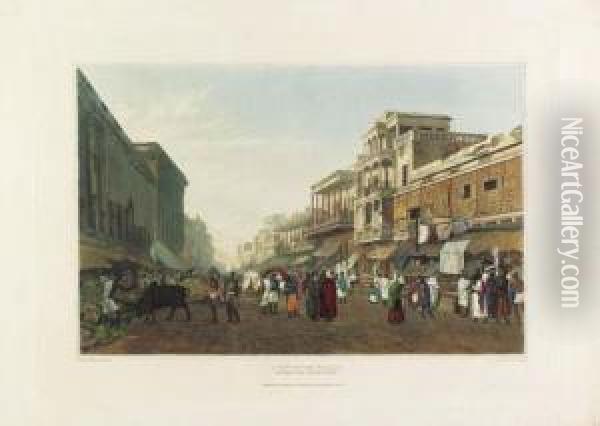 [views Of Calcutta And Its Environs. London: Rodwell & Martin,1824-1826]. Oil Painting - Fraser, James Baillie