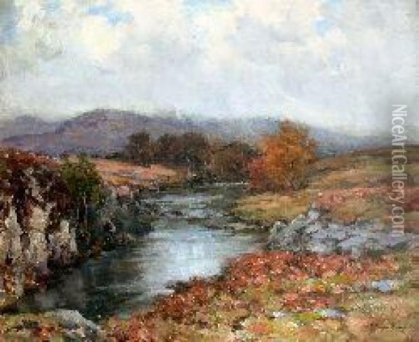 A Galloway Stream Oil Painting - Joseph Henderson