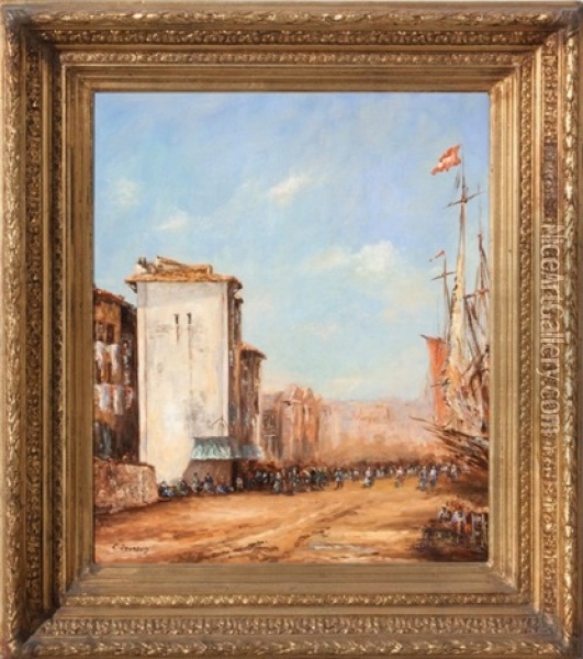 Le Port De Marseille Oil Painting - Louis Jourdan