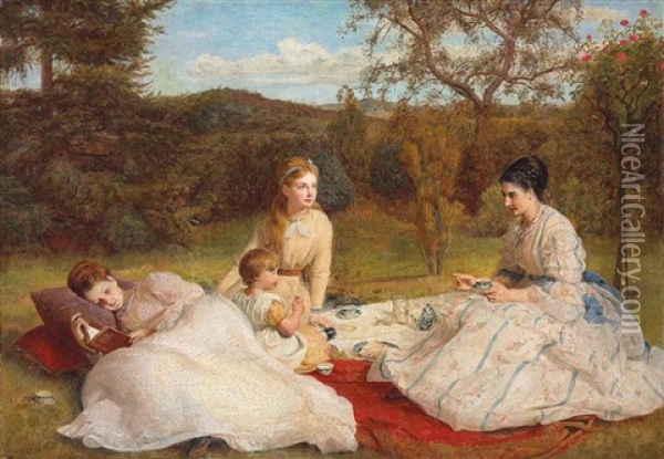 The Picnic Oil Painting - James Archer