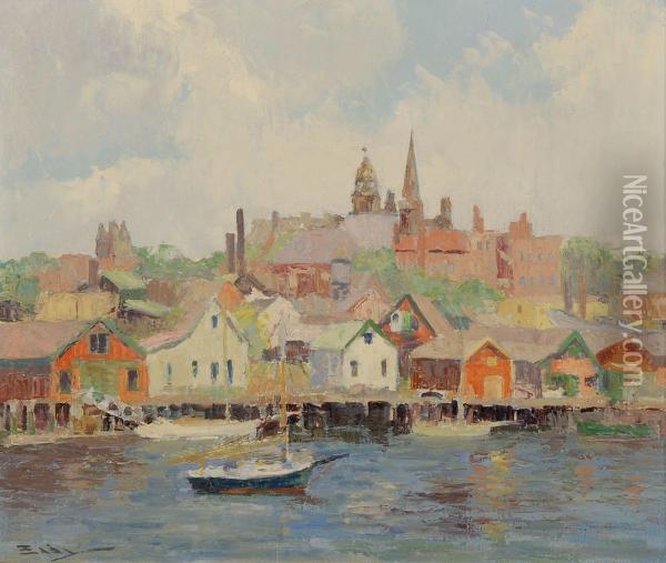 Gloucester Harbor Oil Painting - Henry Stephens Eddy