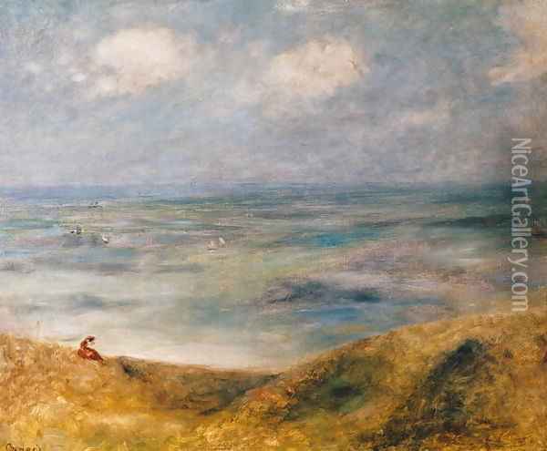 View of the Sea Guernsey Oil Painting - Pierre Auguste Renoir